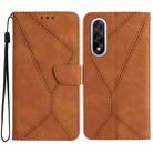 For OnePlus Nord 5 5G / Ace 5 Ultra Stitching Embossed Leather Phone Case(Brown) - 1