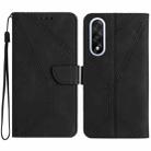 For OnePlus Nord 5 5G / Ace 5 Ultra Stitching Embossed Leather Phone Case(Black) - 1