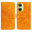 For OnePlus Nord CE 3 Lite Skin Feel Sun Flower Embossed Leather Phone Case with Lanyard(Yellow) - 1