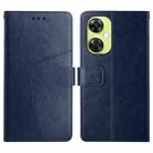 For OnePlus Nord CE 3 Lite Y-shaped Pattern Flip Leather Phone Case(Blue) - 1