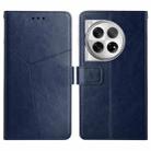 For OnePlus 12 5G Global Y-shaped Pattern Flip Leather Phone Case(Blue) - 1