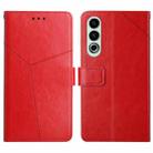 For OnePlus Nord CE4 Y-shaped Pattern Flip Leather Phone Case(Red) - 1