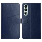 For OnePlus Nord CE4 Y-shaped Pattern Flip Leather Phone Case(Blue) - 1
