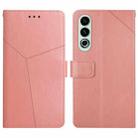 For OnePlus Nord CE4 Y-shaped Pattern Flip Leather Phone Case(Pink) - 1