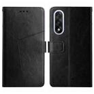 For OnePlus Nord 5 5G / Ace 5 Ultra Y-shaped Pattern Flip Leather Phone Case(Black) - 1