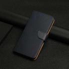 For OnePlus 12R 5G Global Genuine Leather Fingerprint-proof Flip Phone Case(Blue) - 2