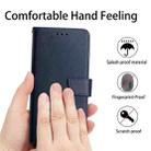 For OnePlus 12R 5G Global Genuine Leather Fingerprint-proof Flip Phone Case(Blue) - 6