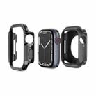 For Apple Watch Series 8 / 7 45mm 2-in-1 PC Hybrid TPU Armor Watch Case(Black) - 1