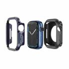 For Apple Watch Series 8 / 7 45mm 2-in-1 PC Hybrid TPU Armor Watch Case(Midnight Blue) - 1