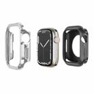 For Apple Watch Series 8 / 7 45mm 2-in-1 PC Hybrid TPU Armor Watch Case(Silver Gray) - 1