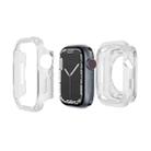 For Apple Watch Series 8 / 7 41mm 2-in-1 PC Hybrid TPU Armor Watch Case(Transparent) - 1