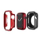 For Apple Watch Series 6 / 5 / 4 / SE 44mm 2-in-1 PC Hybrid TPU Armor Watch Case(Red) - 1
