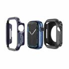 For Apple Watch Series 6 / 5 / 4 / SE 44mm 2-in-1 PC Hybrid TPU Armor Watch Case(Midnight Blue) - 1