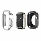 For Apple Watch Series 6 / 5 / 4 / SE 44mm 2-in-1 PC Hybrid TPU Armor Watch Case(Silver Gray) - 1