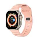 For Apple Watch Ultra 49mm Dot Texture Fluororubber Watch Band(Nebula Pink) - 1