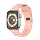 For Apple Watch 7 45mm Dot Texture Fluororubber Watch Band(Nebula Pink) - 1