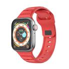 For Apple Watch 6 44mm Dot Texture Fluororubber Watch Band(Red) - 1