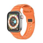 For Apple Watch 3 42mm Dot Texture Fluororubber Watch Band(Orange) - 1