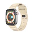 For Apple Watch 2 38mm Dot Texture Fluororubber Watch Band(Starlight) - 1