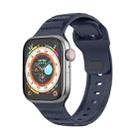 For Apple Watch 9 41mm Dot Texture Fluororubber Watch Band(Midnight Blue) - 1