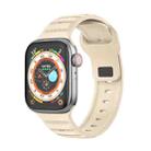 For Apple Watch 9 45mm Dot Texture Fluororubber Watch Band(Starlight) - 1