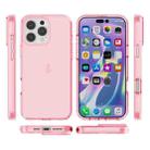 For iPhone 16 Pro Max Shockproof Terminator Transparent Phone Case(Pink) - 2