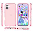 For iPhone 16 Shockproof Terminator Transparent Phone Case(Pink) - 2