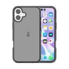 For iPhone 16 Shockproof Terminator Transparent Phone Case(Grey) - 1