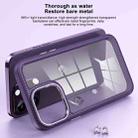 For iPhone 11 Pro Max Carbon Fiber Transparent Back Panel Phone Case(Purple) - 4