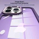 For iPhone 11 Pro Max Carbon Fiber Transparent Back Panel Phone Case(Purple) - 6