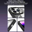 For iPhone 11 Pro Max Carbon Fiber Transparent Back Panel Phone Case(Purple) - 8