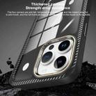 For iPhone 13 Carbon Fiber Transparent Back Panel Phone Case(Black + Transparent) - 7
