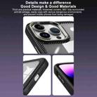 For iPhone 13 Carbon Fiber Transparent Back Panel Phone Case(Black + Transparent) - 8