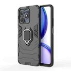 For Realme C53 4G Magnetic Ring Holder PC + TPU Phone Case(Black) - 1