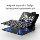 For Samsung Galaxy Z Fold5 GKK Magnetic Folding Bluetooth Keyboard Leather Case with Pen(Green) - 8