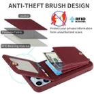 For iPhone 13 Pro Max Crossbody Lanyard Zipper Wallet Leather Phone Case(Wine Red) - 3