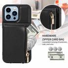 For iPhone 13 Pro Max Crossbody Lanyard Zipper Wallet Leather Phone Case(Black) - 2