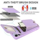 For iPhone 16 Pro Max Crossbody Lanyard Zipper Wallet Leather Phone Case(Purple) - 3