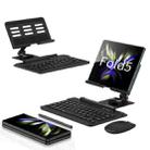 For Samsung Galaxy Z Fold5 GKK Folding Holder + Keyboard + Pen + Mouse Set(Black) - 1