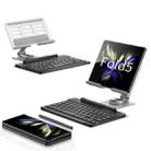 For Samsung Galaxy Z Fold5 GKK Folding Holder + Keyboard + Pen + Mouse Set(Silver) - 1