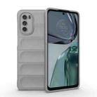 For Motorola Moto G62 5G Magic Shield TPU + Flannel Phone Case(Grey) - 1