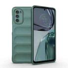 For Motorola Moto G62 5G Magic Shield TPU + Flannel Phone Case(Dark Green) - 1