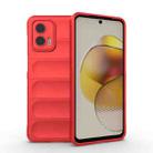 For Motorola Moto G73 5G Magic Shield TPU + Flannel Phone Case(Red) - 1