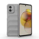 For Motorola Moto G73 5G Magic Shield TPU + Flannel Phone Case(Grey) - 1