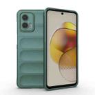 For Motorola Moto G73 5G Magic Shield TPU + Flannel Phone Case(Dark Green) - 1