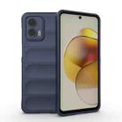 For Motorola Moto G73 5G Magic Shield TPU + Flannel Phone Case(Dark Blue) - 1