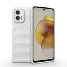 For Motorola Moto G73 5G Magic Shield TPU + Flannel Phone Case(White) - 1