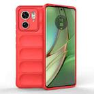 For Motorola Edge 40 5G Magic Shield TPU + Flannel Phone Case(Red) - 1