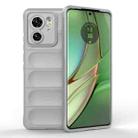 For Motorola Edge 40 5G Magic Shield TPU + Flannel Phone Case(Grey) - 1