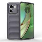 For Motorola Edge 40 5G Magic Shield TPU + Flannel Phone Case(Dark Grey) - 1